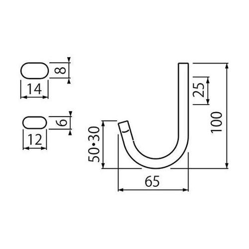 ST−50 J形フック特大鏡面磨