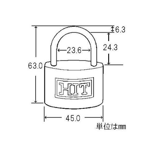 1−006 シリンダー南京錠 45mm