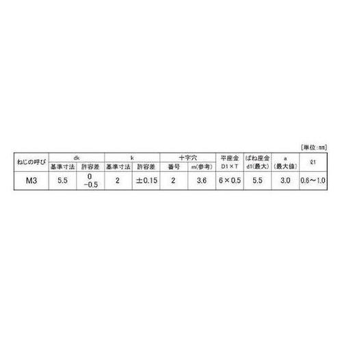 組込みねじ (+)ナベP=4(丸先(鉄(