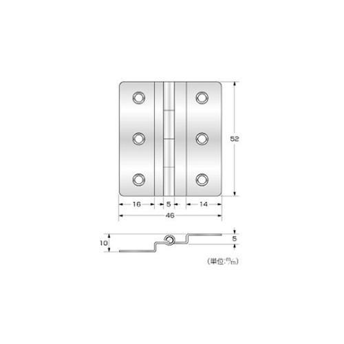 水屋蝶番 46×52mm 1セット(2個