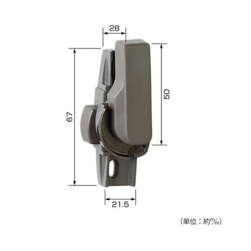 T27 空掛防止クレセント錠左小ブロンズ
