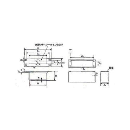 ステンレス 上げ蓋取手BOX付 33×1