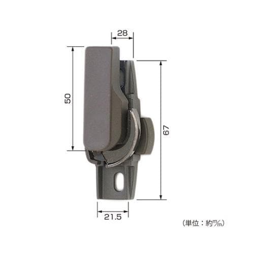 T28 空掛防止クレセント錠右小ブロンズ