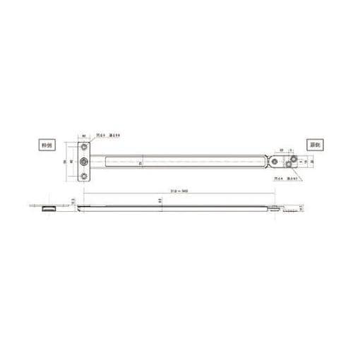 ドアクローザ アームストッパー 掘込薄型