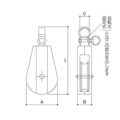 AD−52 Aブロック 1車50mm滑車