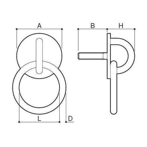 RBR−8E ネジ込みラウンドアイ丸カン