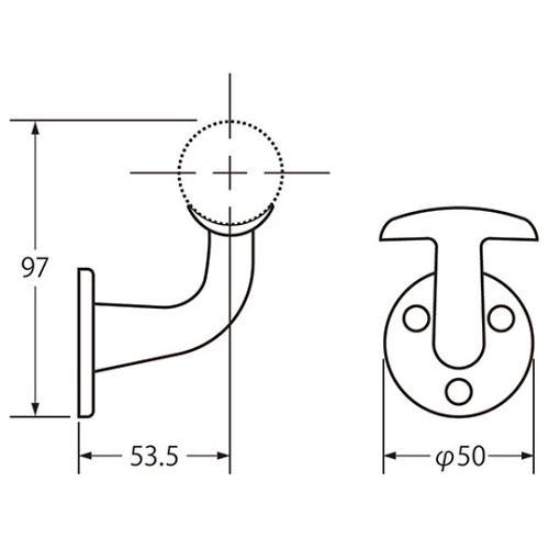 97189 横型固定ブラケット ゴールド