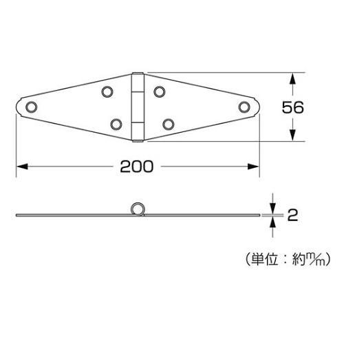 ウエスタンヒンジ 102mm 外寸:20