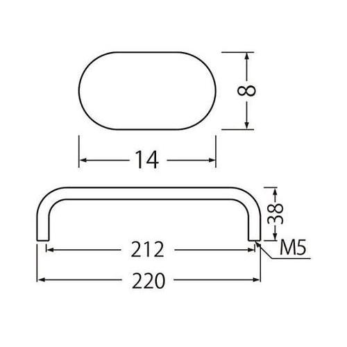 ST−32小判ハンドル太形220鏡面