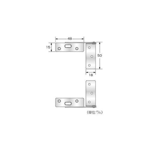 キャビネット蝶番 1セット(2個入) P