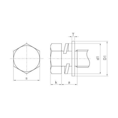 座金・バネ座金組込六角ボルト(ステンレス