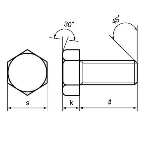 ステン 六角ボルト 全ネジ 輸入品 3/