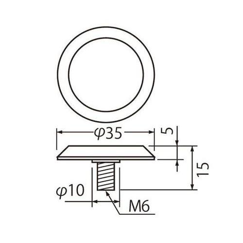 NS−200誘導サイン35径ヘアーライン