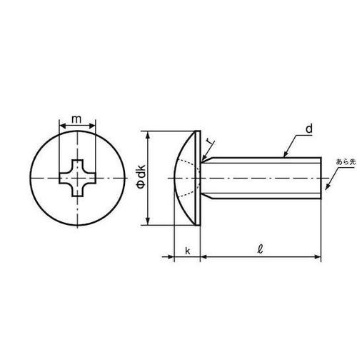 三価ホワイト(+)トラス小ネジD=8大頭
