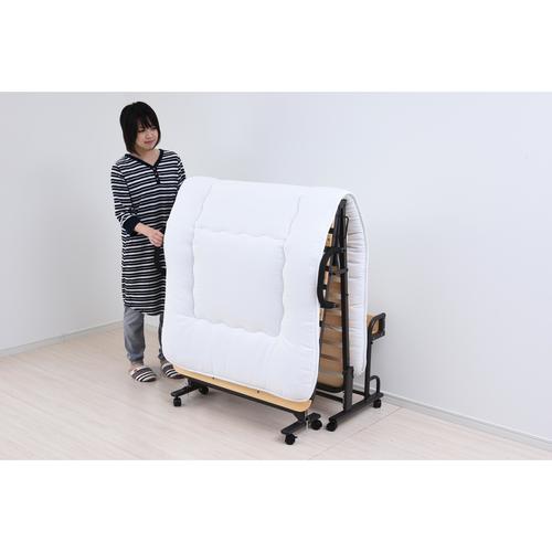 宮付きすのこ折りたたみベッド