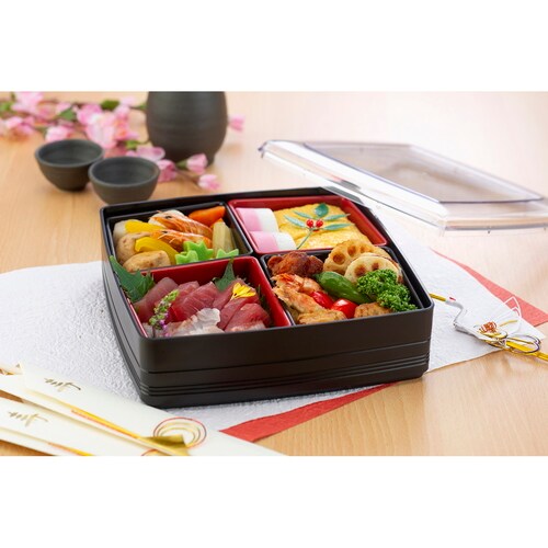 彩り御膳一段 ブラック