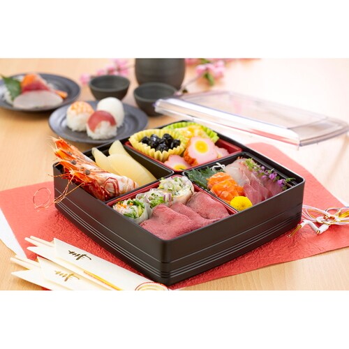 彩り御膳一段 ブラック