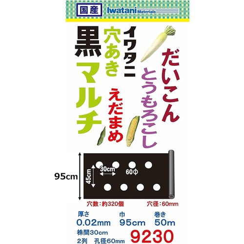 穴あき大根黒マルチ