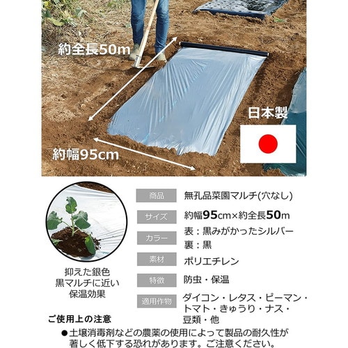菜園メタリック黒マルチ