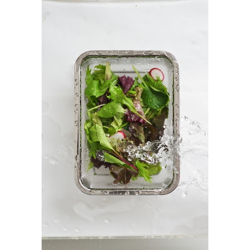 ステンレス角型水切りザル