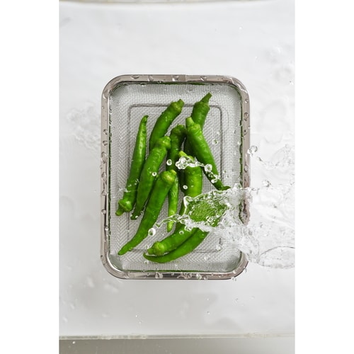 ステンレス角型水切りザル