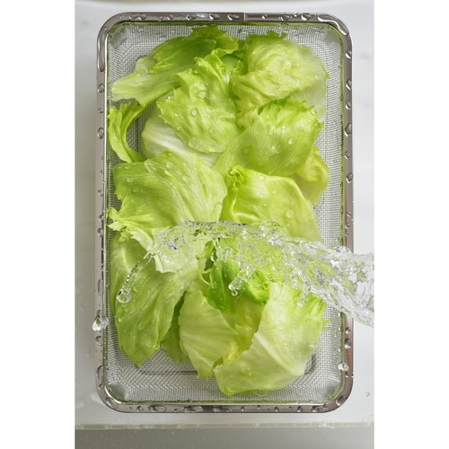 ステンレス角型水切りザル