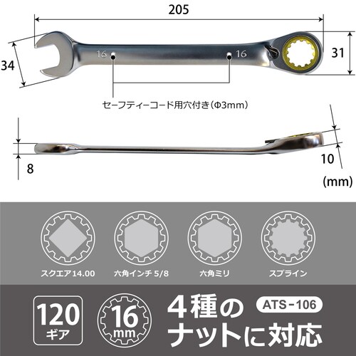 スプラインギアレンチ