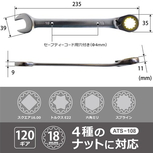 スプラインギアレンチ