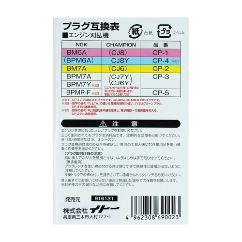 チェーンソー用替プラグ