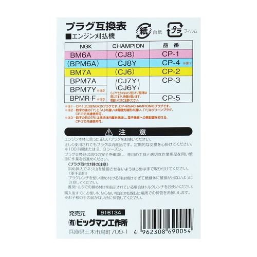 チェーンソー用替プラグ