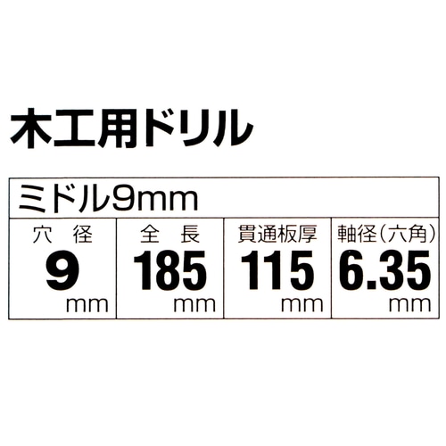木工用ドリルミドル