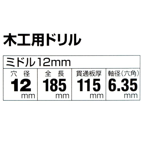 木工用ドリルミドル