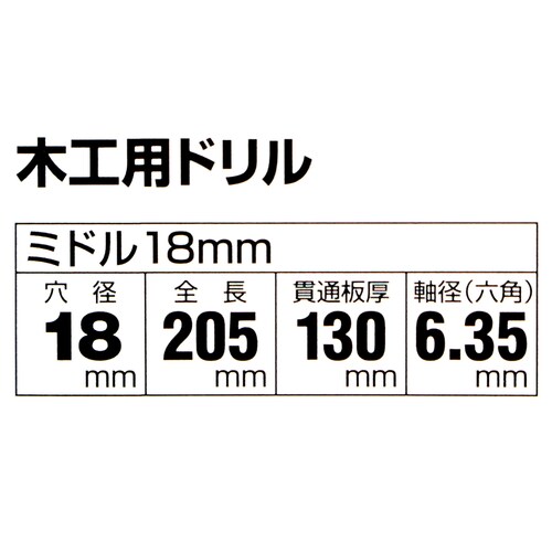 木工用ドリルミドル