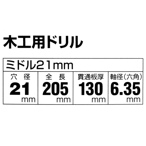 木工用ドリルミドル