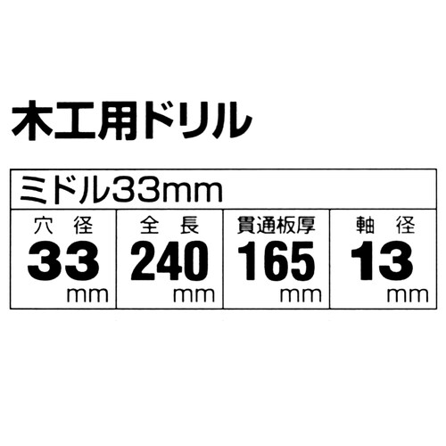 木工用ドリルミドル