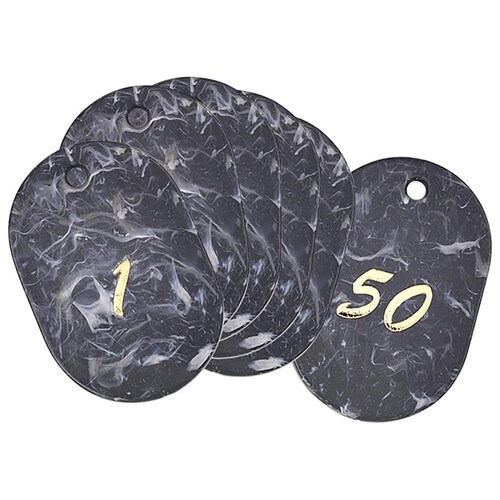 マーブル番号札 1から50 グレー 2セット