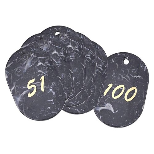 マーブル番号札 51から100 グレー 2セット