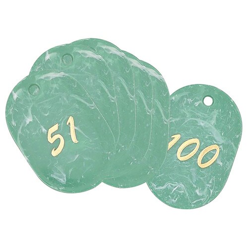 マーブル番号札 51から100 グリーン 2セット