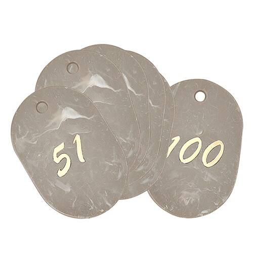 マーブル番号札 51から100 ブラウン 2セット