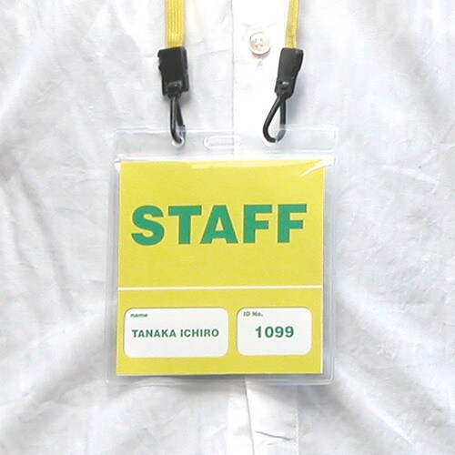 NEWフックストラップ名札2 イエロー 20セット