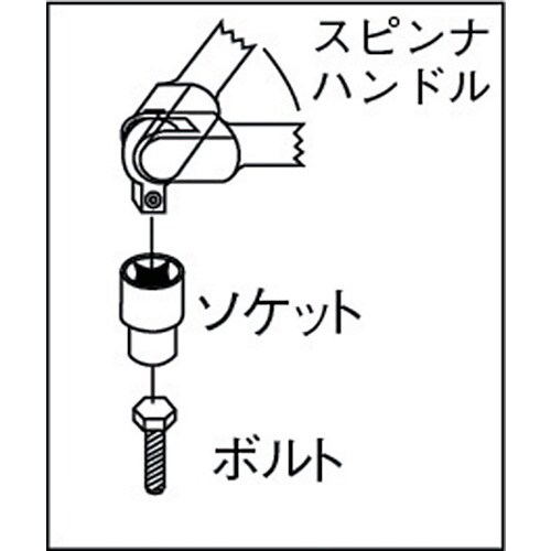 TONE スピンナハンドル 差込角9.5mm 全長