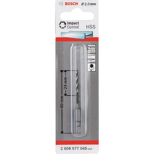 ボッシュ ドリルアダプター用鉄工ビット2mm