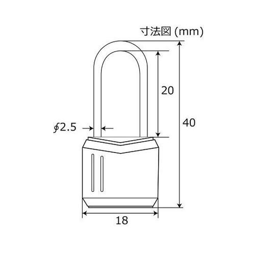 ABUS 吊長なんきん錠 カギ式 本体幅