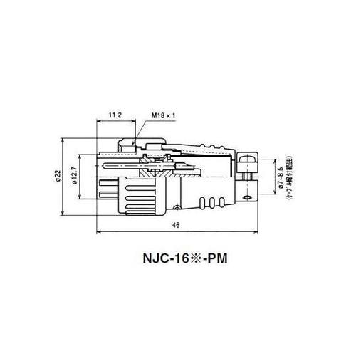 NJCプラグ(シェルφ16・5極) NJ
