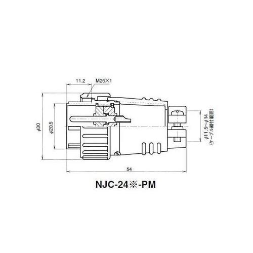 NJCプラグ(シェルφ24・10極) N