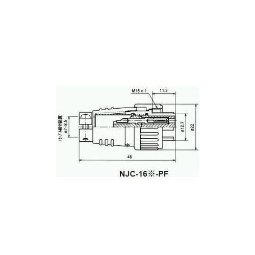 NJCプラグ(シェルΦ16・3極) NJ