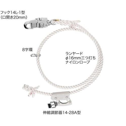 ワークポジショニング用ロープ 本体サイズ