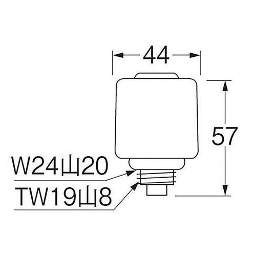 PR19A−13 給水栓上部 44mm