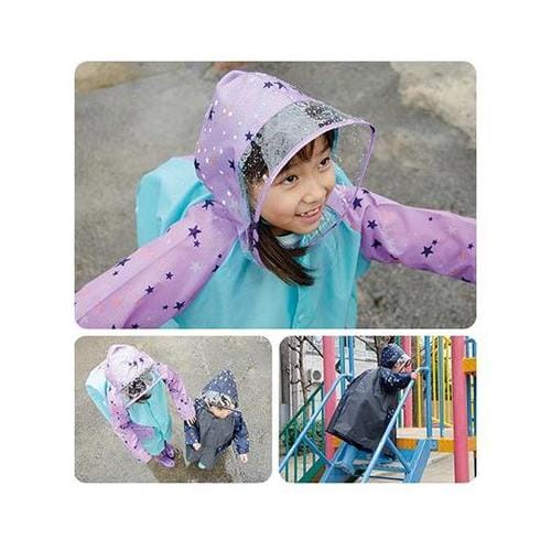 YZ−100 レインコート灰青100cm