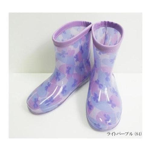 女児キッズハートリボン柄長靴 19cm